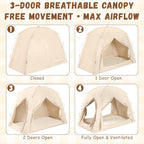 Twin Bed Tent for Kids and Adults, Indoor Blackout Sleep Play Tents Canopy - Image 5