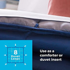 Linenspa All-Season Down Alternative Comforter, Navy/Graphite, Full - Image 4