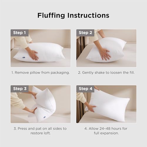 Bedsure Pillows King Size Set of 4, Bed Pillows for Sleeping - Image 6