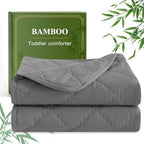 BEDSUM Cooling Toddler Comforter, Rayon Made from Bamboo, Grey by BEDSUM