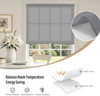 AOSKY No Drill Cordless Light Filtering Cellular Shade 27.5" W x 48" H Grey - Image 5