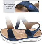 mysoft Women's Comfortable Walking Sandals Platform Wedge Ankle Strap - Image 6