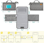 Kopi Baby Portable Diaper Changing Pad, Wipes Pocket, Modern Grey Arrows - Image 5