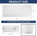 Headrest Pillow for Pool Chaise Lounge, Pool Lounge Pillows Outdoor with Elastic Band for Recliner and Pool Patio Chairs, Head Neck Support Pillow (22x8.6x3.9,White) - Image 3