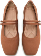 Womens Woven Ballet Flats, Foldable Mary Jane Shoes for Casual Wear by putaomaShoes