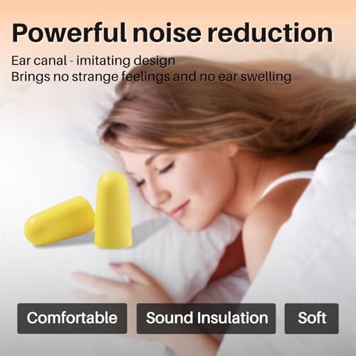 Bulk Foam Ear Plugs, 500 Pairs, NRR 33dB, Yellow - Image 2