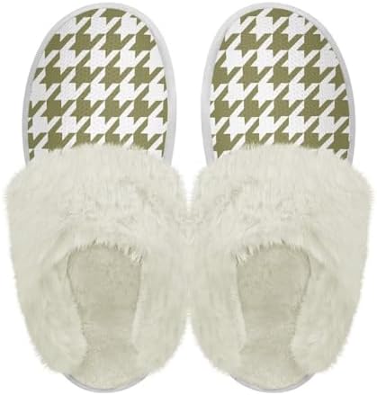 Cotton Slippers With Fluffy Edges House Slippers by PJHEQOXE