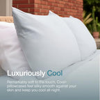 Coop Home Goods Cool+ Crescent Pillowcase King Size 2-Pack, White Cooling Pillowcases for Cool+ Crescent Pillow, Ultra-Soft & Breathable Cooling Pillow Covers with Zipper for Hot Sleepers - Image 6