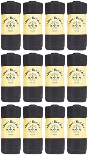 Yacht & Smith Soft Fleece Blankets 50 X 60, Lightweight, Cozy Warm Throws Dark Colorful Blanket Sofa Travel Outdoor, Wholesale by YACHTSMITH