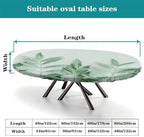 Dining Table Protector Pad, Plaid Pattern Printed on Oval Plastic Table Cover, for Parties & Celebrations Holiday Dinners, Fits for 60" x 84" Oval Tables - Image 4