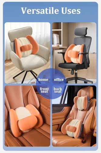 Car Lumbar Support Pillow & Headrest Pillow with Vibration Massage & Heat - Image 6