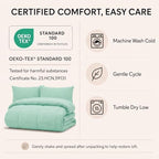 CozyLux Full Size Comforter Sets Mint Green - 7 Pieces Bed in a Bag - Image 6