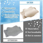 Hahafelt 2 Pcs Cooling Cervical Neck Pillowcase with Envelope Closure (Only Pillowcase) Ergonomic Pillow Case Smooth Soft Cool Case for Side Back Stomach Sleepers(Champagne,Queen Size) - Image 4