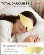 3D Sleep Mask for Side Sleepers, 100% Blackout, Hardware-Free, 1.3 oz - Image 2