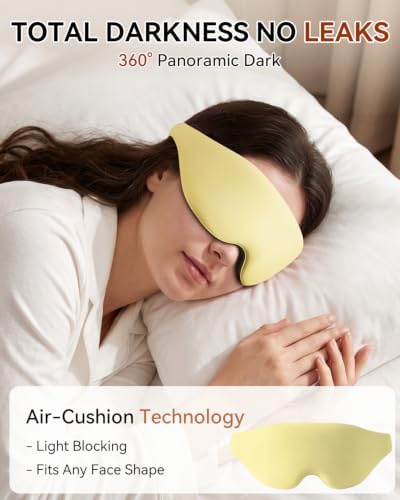 3D Sleep Mask for Side Sleepers, 100% Blackout, Hardware-Free, 1.3 oz - Image 2