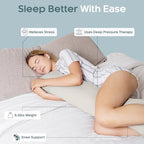 SleepCloud Weighted Body Pillow 6.5lbs, Cooling Tencel Cover, 41” x 10” - Image 2
