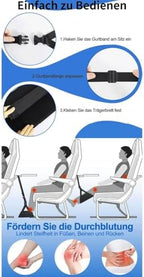 Airplane Foot Rest - Foot Hammock Portable for Plane Travel with Adjustable Strap & Thick Board, Desk Foot Rest Hammock, Travel for Long Flights (2pcs) - Image 5