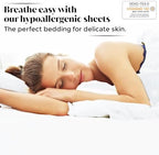 Luxury Bamboo Market | Queen Envelope Pillowcase Set | 100% Viscose Made from Bamboo | Organically Grown | Ultra Soft | Cooling | 2pcs [Classic White] - Image 2