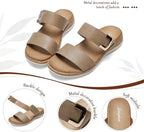 Littleplum Women Slides Sandals Arch Support Open Toe Slip on Sandals Soft Cushion Slippers Comfy Casual Summer Shoes for Walking Beach Travel - Image 5
