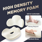 Coverado Car Seat Cushion and Lumbar Support Pillow, Memory Foam Ergonomic Back Support Driving Seat Cushion for Sciatica, Tailbone, Back Pain, Non-Slip Washable Cushion for Car, Driver, Office - Image 3