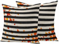 Fall Botanical Waterproof Outdoor Pillow Covers 20''x20'' Set of 2, Autumn Maple Leaf Black Striped Patio Furniture Cushion Covers for Chairs, Decorative Pillow Cases for Garden/Pool/Beach by Unknown