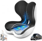 Ergonomic Truck Seat Cushion with Lumbar Support, Wide High-Density Memory Foam for Long Driving Comfort, Contoured Support for Semi Truck, Car & Office Chair by Unknown