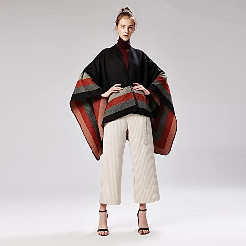 Lacavocor Women's Shawl Wrap Poncho Cape Cardigan Open Front - Image 2