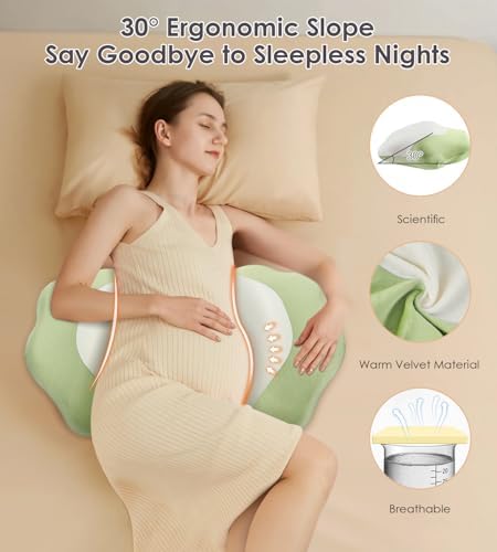 DONAMA Memory Foam Pregnancy Pillow Maternity Wedge Pillow for Side Sleeper - Image 6