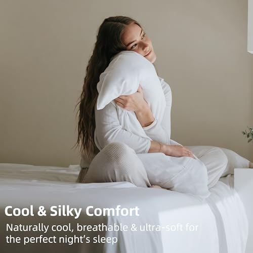GOKOTTA Soft Pillow Cases King Size Set of 2, Luxury Silky Cooling Pillow Cases for Hot Sleepers, 100% Rayon Made from Bamboo, Envelope Closure and Reversible Pillowcases for Hair and Face(20"*36") - Image 3