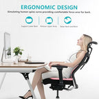 FLORICH Car Seat Cushion and Back Support for Office Chair Memory Foam Chair Cushions Pressure Relief Seat Pads with Gel Massage Point Lumbar Support Relief Sciatica & Tailbone (Light Pink) - Image 5