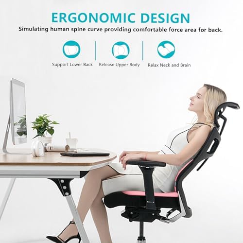 FLORICH Car Seat Cushion and Back Support for Office Chair Memory Foam Chair Cushions Pressure Relief Seat Pads with Gel Massage Point Lumbar Support Relief Sciatica & Tailbone (Light Pink) - Image 5