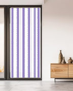 Window Privacy Film Frosted, Purple Striped Non-Adhesive Static Cling Window Tint, Farmhouse Vertical Stripes Geometric Insulated Windows Frosted Films for Living Room, 35.4 x 78.7 Inches - Image 5