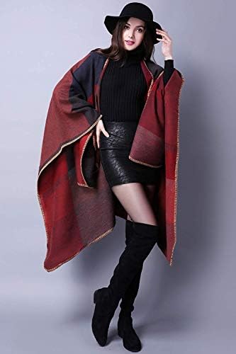 Lacavocor Women's Shawl Wrap Poncho Cape Cardigan Open Front - Image 3
