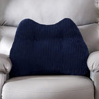 Lumbar Support Pillow for Recliner Chair/Accent Chair/Couch/Office Chair, Tufted Corduroy Back Support Cushion for Elderly, M-Shaped Recliner Cushions for Back Rest, Pain Relief, Reading, Navy by HIGOGOGO