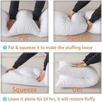 WhatsBedding Memory Foam Body Pillow with Cover, Long Bed Pillow for Adults - Image 6