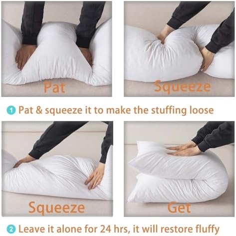 WhatsBedding Memory Foam Body Pillow with Cover, Long Bed Pillow for Adults - Image 6