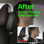 Car neck pillow, special car pillow for driving seat, memory foam head support for car seat, protects cervical vertebra and relieves fatigue, made of faux leather for long-lasting durability 1P - Image 5