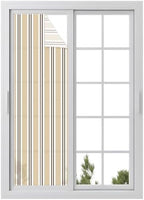 Window Privacy Film Frosted, Beige Striped Reusable Static Cling Window Tints, Modern Farmhouse Vertical Stripes Heat Control Windows Films for Offices, Balcony, 29.5 x 118 Inches by Unknown
