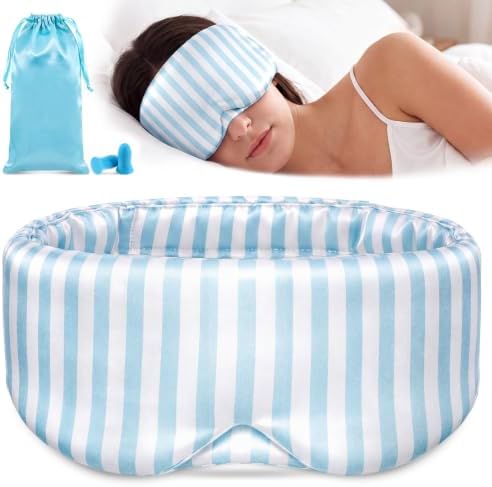 Panelee 100% Mulberry Silk Sleep Mask, 22 Momme Eye Mask for Women,Blue by Panelee