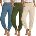 Ficerd 3 Pack Women's Joggers Loose Yoga Pants with Pockets by Ficerd