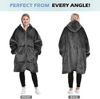 Catalonia Zip Up Wearable Blanket Hoodie, Oversized Sherpa Sweatshirt - Image 6