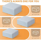 Cube Memory Foam Pillow for Side Sleepers, Gray, 12"x12"x5" - Image 3