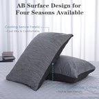 CHOSHOME Cooling Pillow Cases Zipper Pillow Covers Q-Max > 0.45 Zippered Pillowcases for Hot Sleepers, Soft, Breathable, Skin-Friendly, 4 Pack (Standard, 20"x26", Black) - Image 2