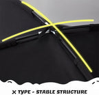 Akiky Bed Tent Bed Canopy Privacy Sleeping Space on Bed Breathable Canopy Tents Blackout Tent(Black,Twin) - Image 4