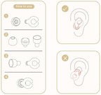 Sleep Earplugs | Silicone Material | Zen White Color | Designed for Deep Sleep | Noise Blocking | Reusable | Ideal for Dorms/Travel/Work - Image 3