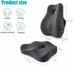 Coccyx Seat Cushion, Sciatica Pain Relief Tailbone Cushion for Office Chair, Car Seat, and Home Seat, Office Chair Cushions for Back and Butt(Dark Grey) - Image 3