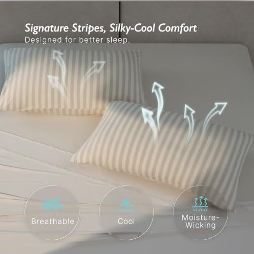 Breescape Cooling Pillow Cases Queen Set of 2, BlendTek™ Cooling Technology for Hot Sleepers & Night Sweats, Silky Soft Cool Pillowcases for Hair & Skin Care, 20" x 30", Ashley Graham Edition - Image 4
