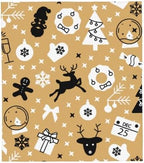 Christmas Reindeer Gingerbread Flannel Fleece Throw Blanket - Image 2