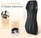 FLORICH Lumbar Support with Car Headrest Pillow 2-in-1 Memory Foam Car Seat Headrest & Lumbar Cushion Ergonomic Back Support Pillow Seat Cushion for Car Seat Driving Neck Back Pain Relief, Black - Image 6