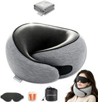 Memory Foam Travel Pillow for Airplanes, 360° Ergonomic Neck Support Pillow by Unknown